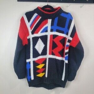 Exclusive Imports vintage 80s Knit Sweater size medium hand knitted